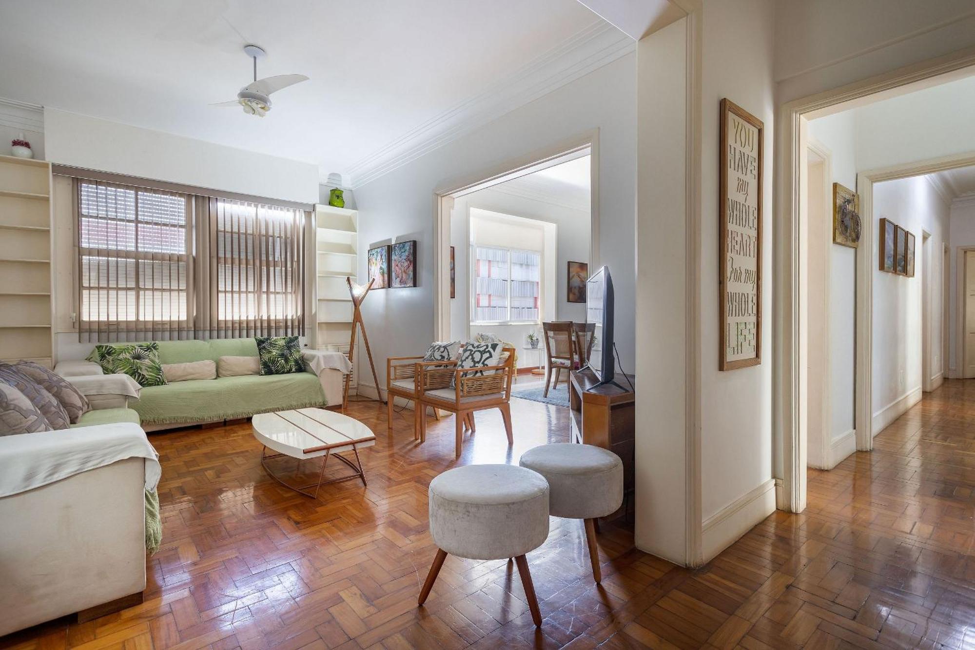 Apartamento Espacoso 3quartos A Passos Da De Ipanema *